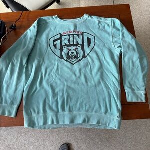 Comfort Colors Men's Crewneck Sweater - Light Blue Memphis Grizzlies